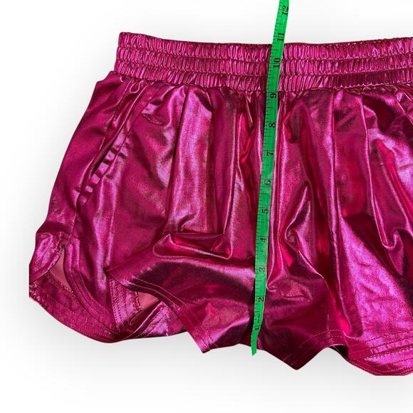 Metallic Hot Pink Short Shorts, Woman’s Size S - Picture 9 of 10